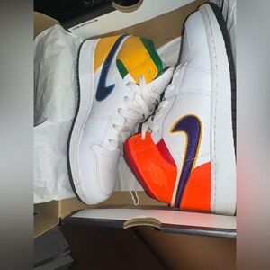 Jordan Kids Sneakers - White, Orange, Yellow, Green, Blue, Purple